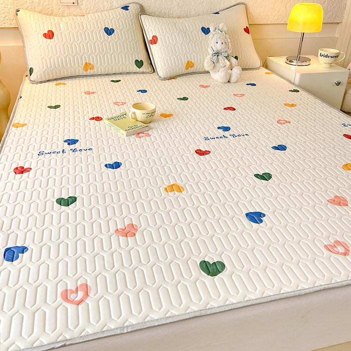 91家纺网 家纺一手货源 找家纺 518家纺 2026新款凉感冰丝裸睡乳胶凉席系列平铺款凉席席子 遇见