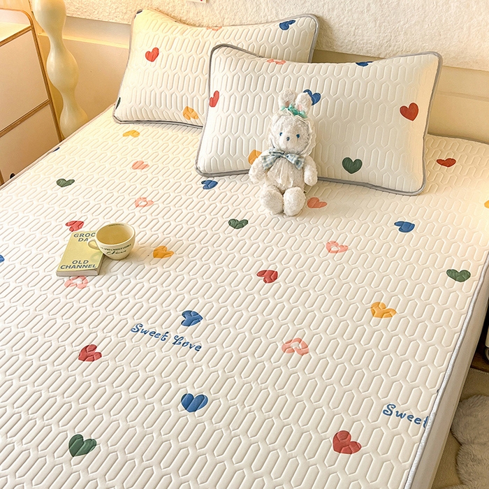 91家纺网 家纺一手货源 找家纺 518家纺 2026新款凉感冰丝裸睡乳胶凉席系列平铺款凉席席子 遇见