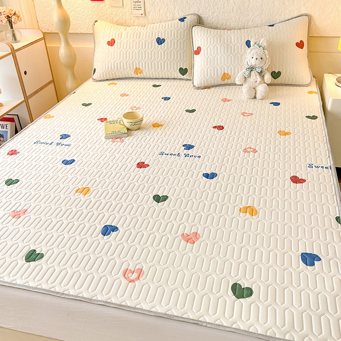 91家纺网 家纺一手货源 找家纺 518家纺 2026新款凉感冰丝裸睡乳胶凉席系列平铺款凉席席子 遇见