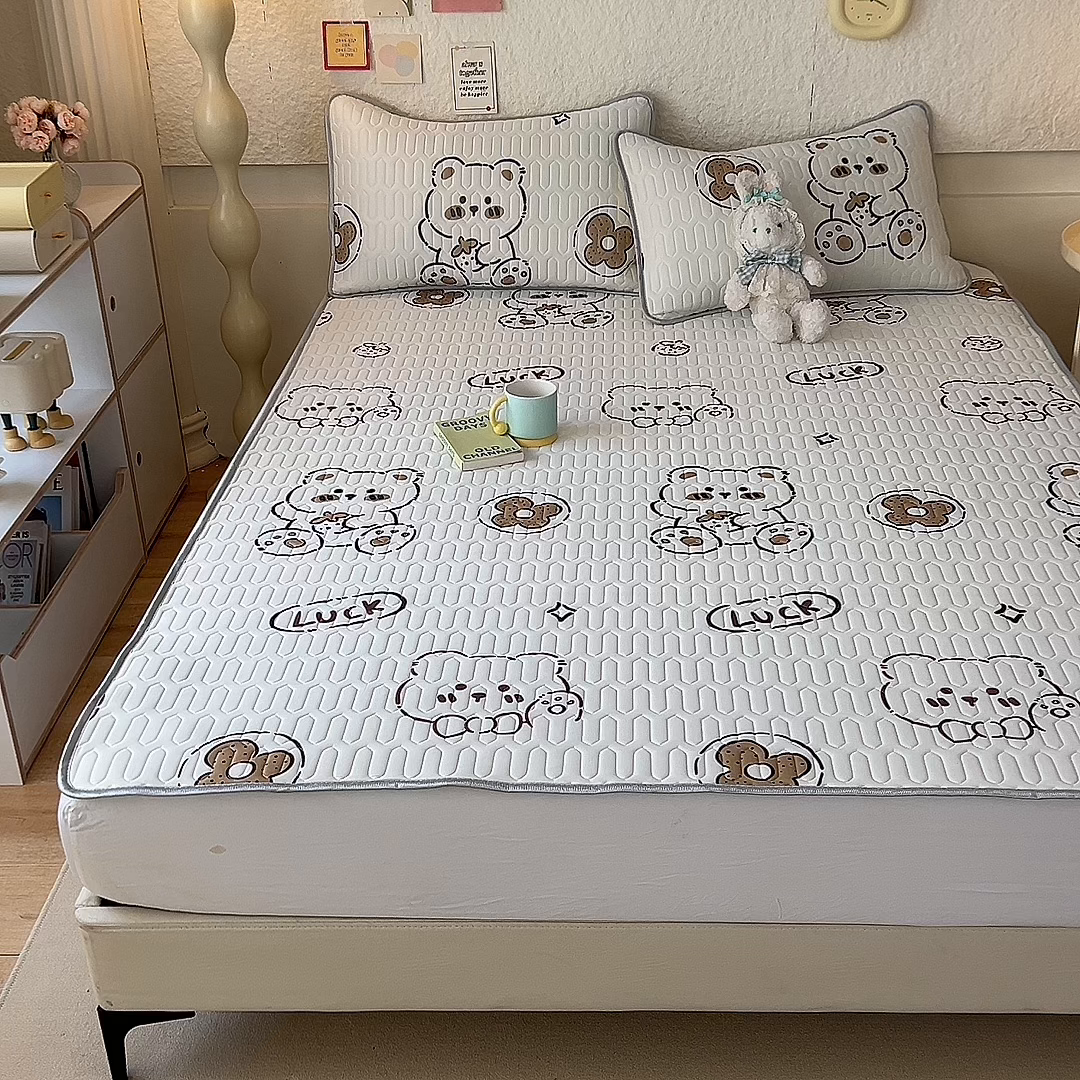 91家纺网 家纺一手货源 找家纺 （总）518家纺 2026新款凉感冰丝裸睡乳胶凉席系列平铺款凉席席子