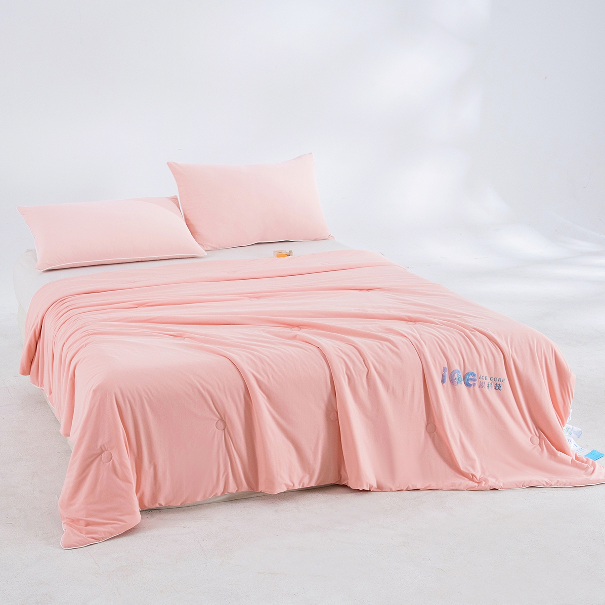 91家纺网 家纺一手货源 找家纺 兰芯纭 2026新款黑科技小冰被夏被夏凉被空调被 玉色