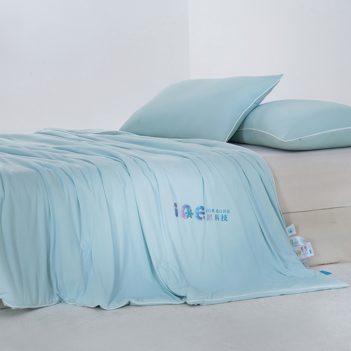 91家纺网 家纺一手货源 找家纺 兰芯纭 2026新款黑科技小冰被夏被夏凉被空调被 绿色