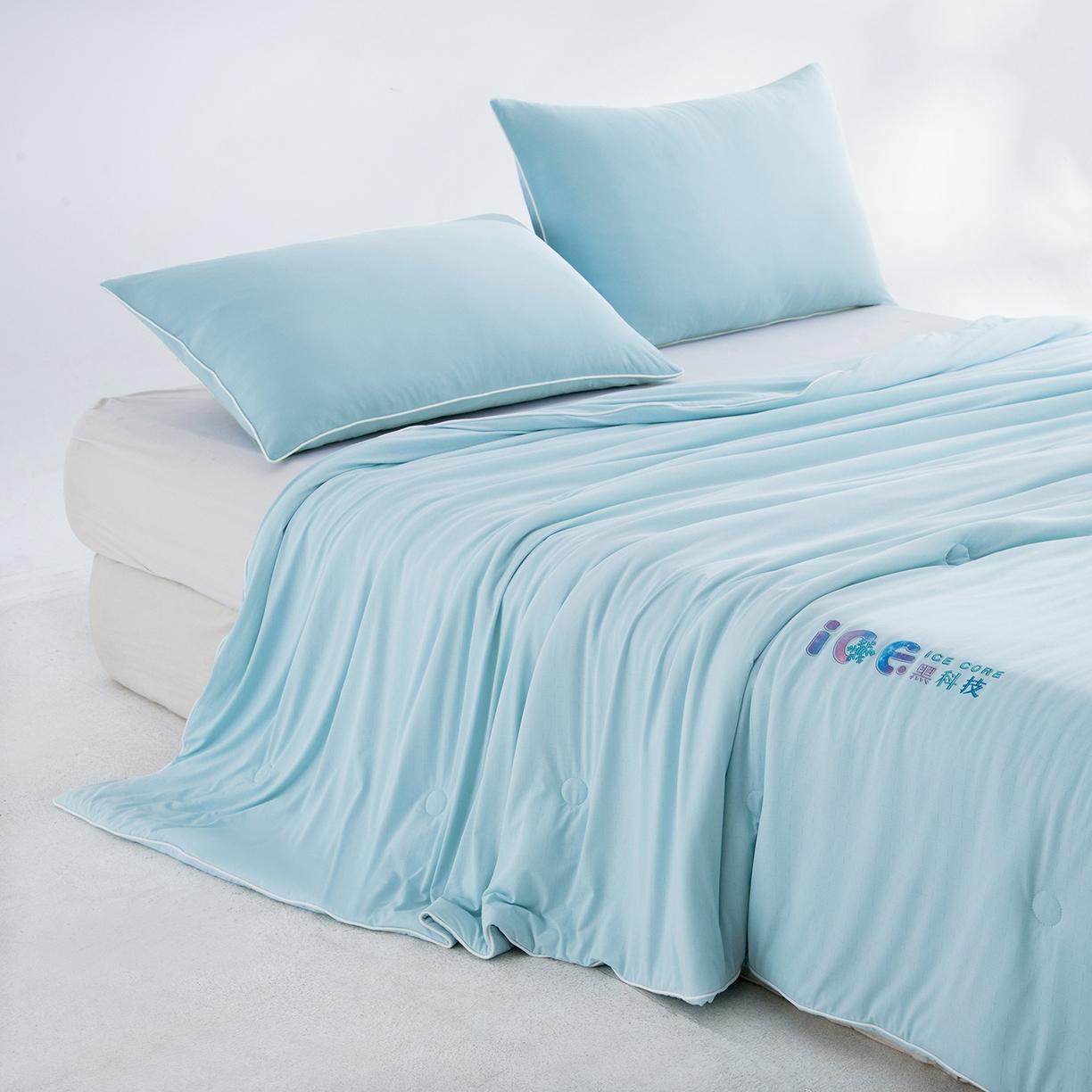 91家纺网 家纺一手货源 找家纺 兰芯纭 2026新款黑科技小冰被夏被夏凉被空调被 绿色