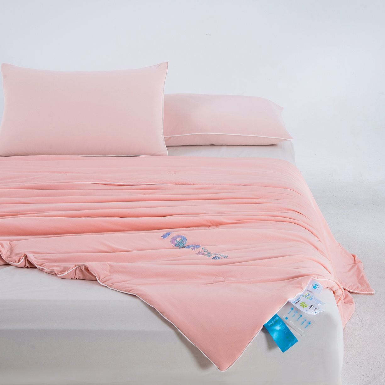 91家纺网 家纺一手货源 找家纺 兰芯纭 2026新款黑科技小冰被夏被夏凉被空调被 玉色