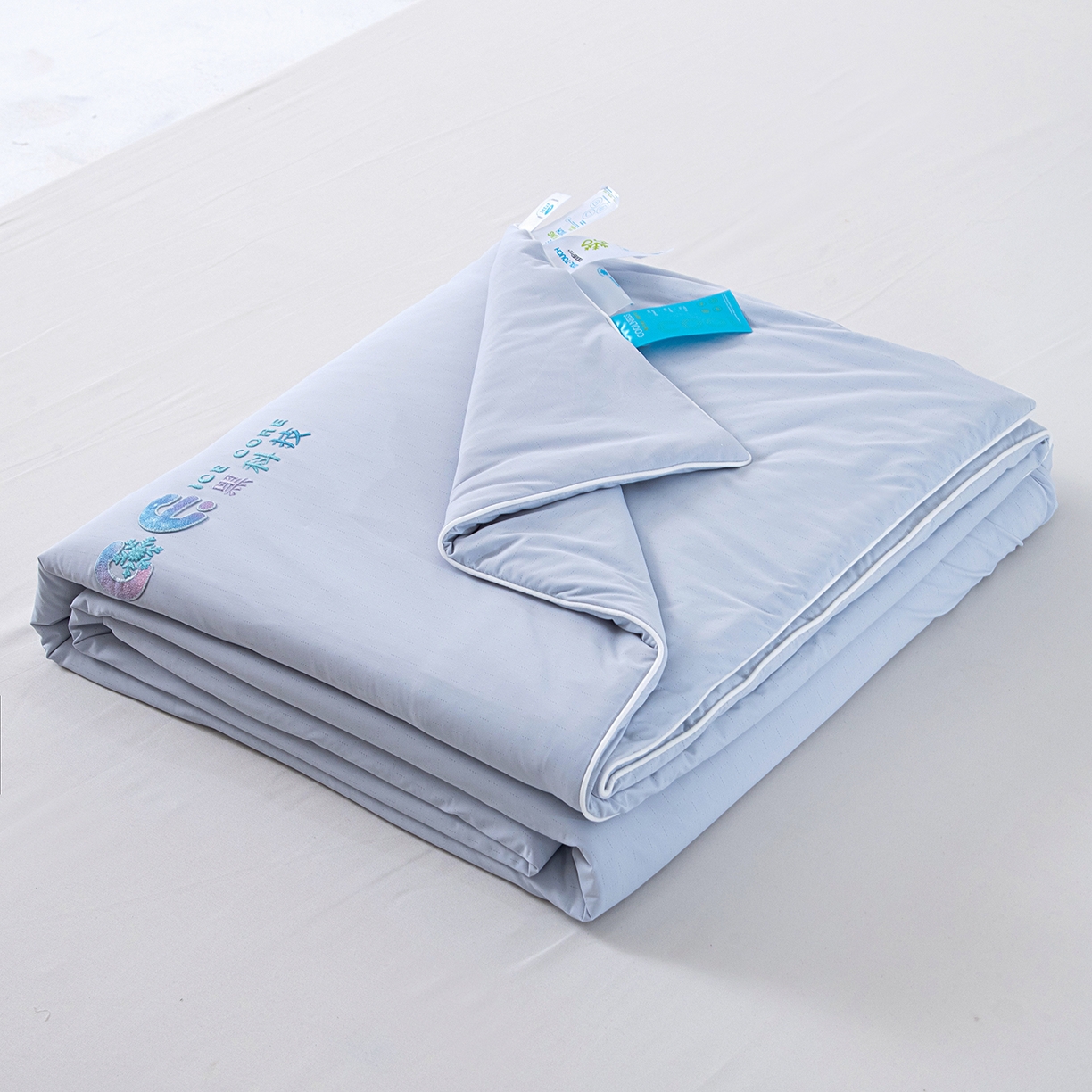 91家纺网 家纺一手货源 找家纺 兰芯纭 2026新款黑科技小冰被夏被夏凉被空调被 灰色