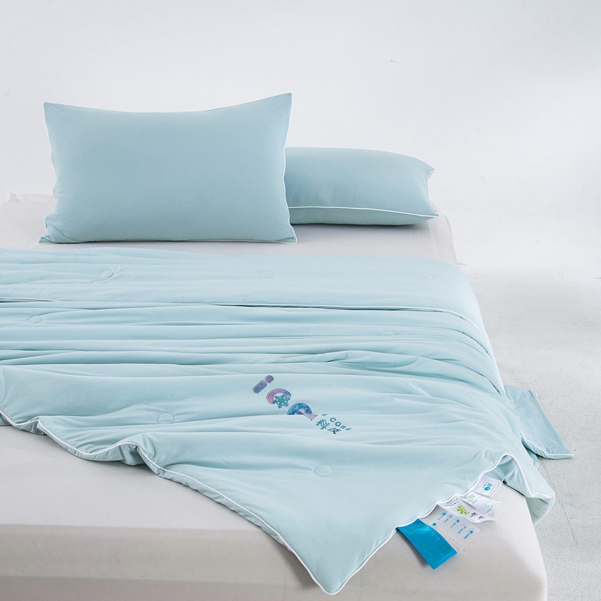 91家纺网 家纺一手货源 找家纺 兰芯纭 2026新款黑科技小冰被夏被夏凉被空调被 绿色