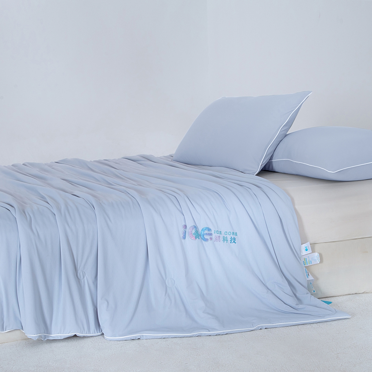 91家纺网 家纺一手货源 找家纺 兰芯纭 2026新款黑科技小冰被夏被夏凉被空调被 灰色