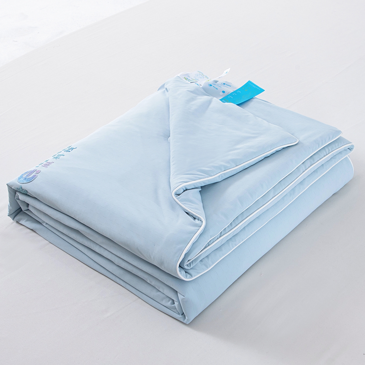 91家纺网 家纺一手货源 找家纺 兰芯纭 2026新款黑科技小冰被夏被夏凉被空调被 蓝色