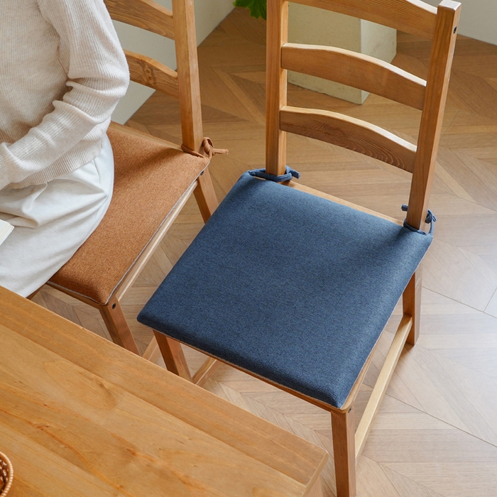 土多多枕芯 2026新款记忆绵方形坐垫 海军蓝