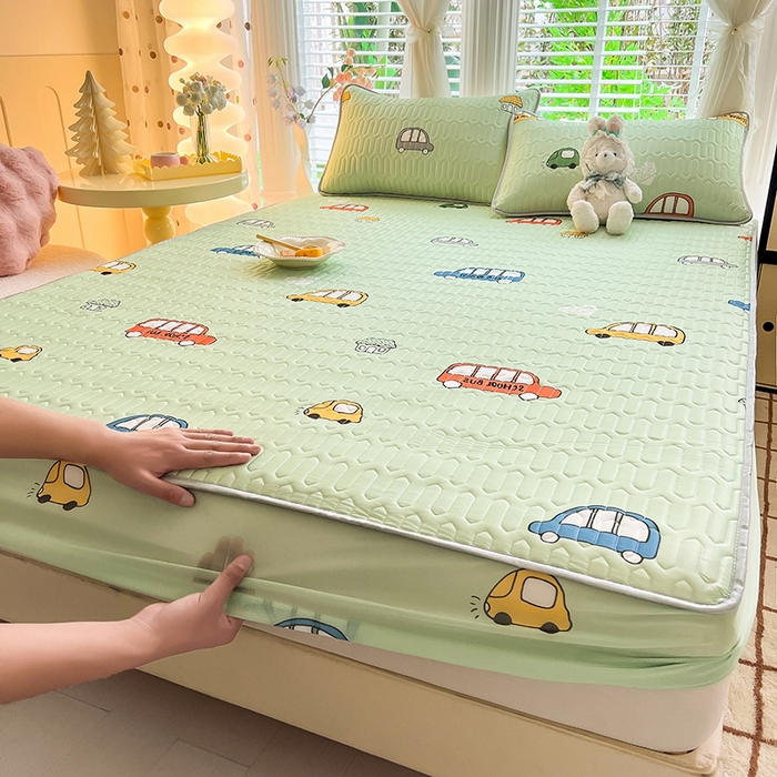 91家纺网 家纺一手货源 找家纺 （总）518家纺 2026新款凉感冰丝裸睡乳胶凉席系列床笠款凉席席子