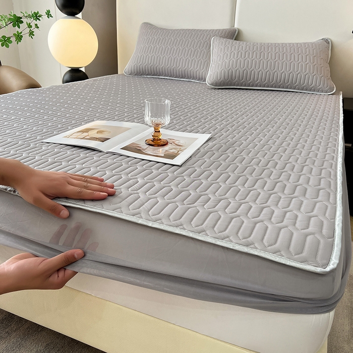 91家纺网 家纺一手货源 找家纺 （总）518家纺 2026新款凉感冰丝裸睡乳胶凉席系列床笠款凉席席子