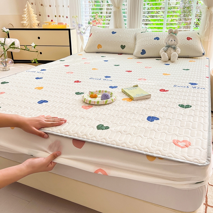 91家纺网 家纺一手货源 找家纺 （总）518家纺 2026新款凉感冰丝裸睡乳胶凉席系列床笠款凉席席子