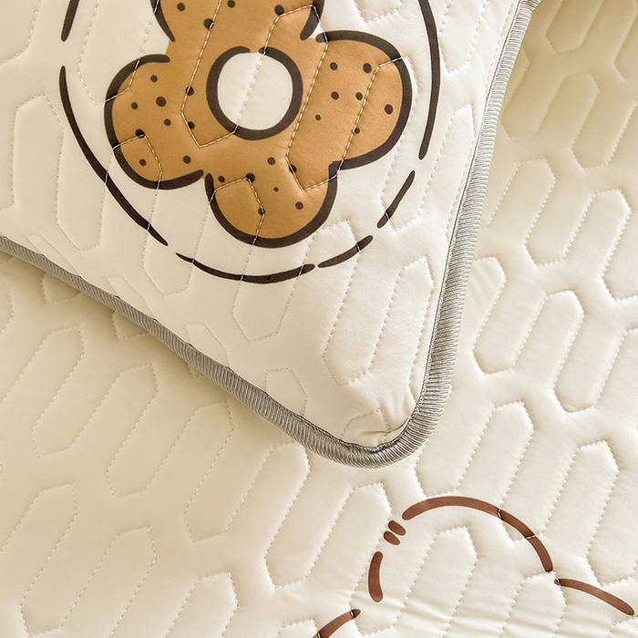 91家纺网 家纺一手货源 找家纺 518家纺 2026新款凉感冰丝裸睡乳胶凉席系列床笠款凉席席子 ck熊