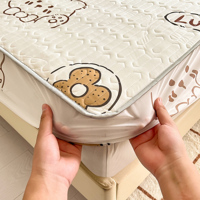 91家纺网 家纺一手货源 找家纺 518家纺 2026新款凉感冰丝裸睡乳胶凉席系列床笠款凉席席子 ck熊