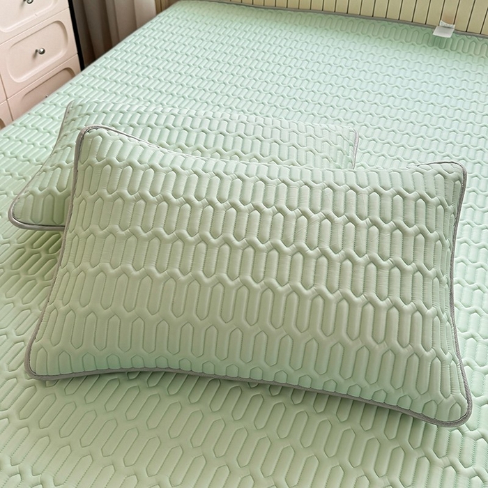 91家纺网 家纺一手货源 找家纺 518家纺 2026新款凉感冰丝裸睡乳胶凉席系列床笠款凉席席子 青丝绿