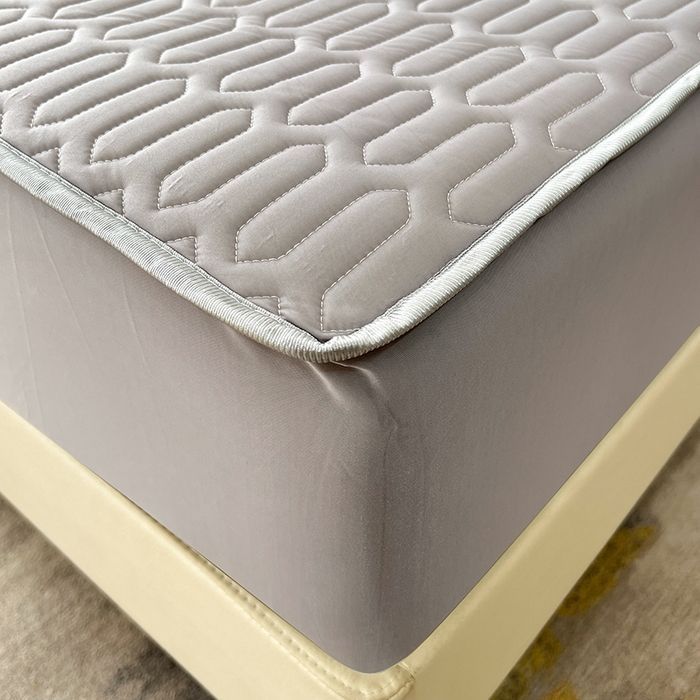 91家纺网 家纺一手货源 找家纺 518家纺 2026新款凉感冰丝裸睡乳胶凉席系列床笠款凉席席子 伯爵灰