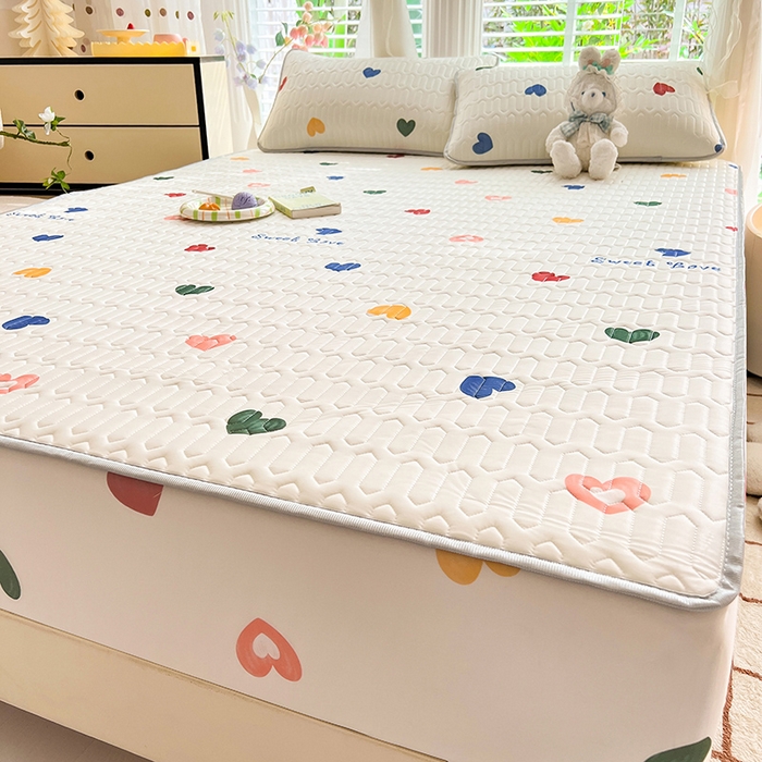 91家纺网 家纺一手货源 找家纺 518家纺 2026新款凉感冰丝裸睡乳胶凉席系列床笠款凉席席子 遇见