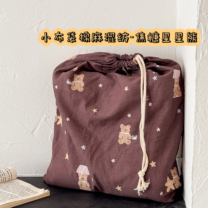 91家纺网 家纺一手货源 找家纺 （总）桃子家居 2026A类纯棉水洗原生态棉麻数码印花大版枕套混搭卡通小清新韩国小布袋系列四件套