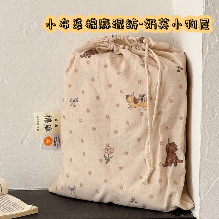 91家纺网 家纺一手货源 找家纺 （总）桃子家居 2026A类纯棉水洗原生态棉麻数码印花大版枕套混搭卡通小清新韩国小布袋系列四件套