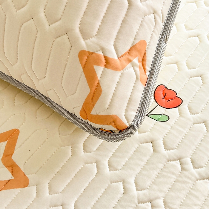 91家纺网 家纺一手货源 找家纺 518家纺 2026新款凉感冰丝裸睡乳胶凉席系列床笠款凉席席子 小恐龙