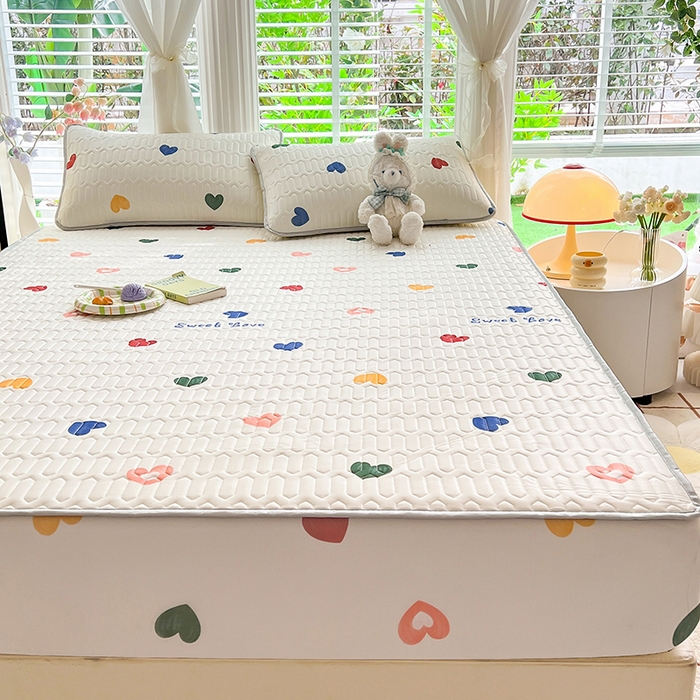 91家纺网 家纺一手货源 找家纺 518家纺 2026新款凉感冰丝裸睡乳胶凉席系列床笠款凉席席子 遇见