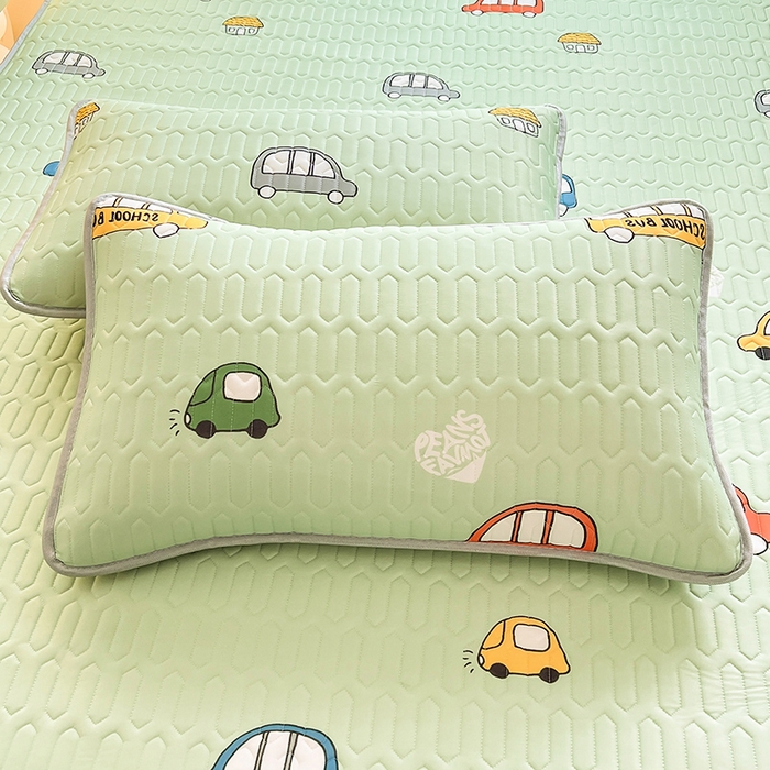 91家纺网 家纺一手货源 找家纺 518家纺 2026新款凉感冰丝裸睡乳胶凉席系列床笠款凉席席子 小汽车