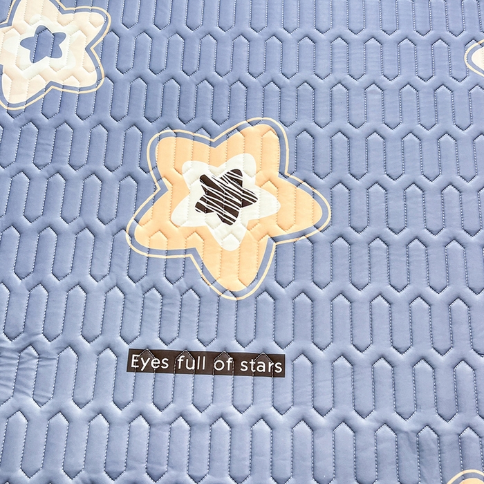 91家纺网 家纺一手货源 找家纺 518家纺 2026新款凉感冰丝裸睡乳胶凉席系列床笠款凉席席子 星星假日