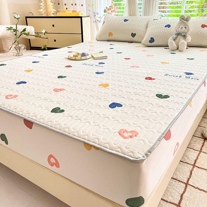 91家纺网 家纺一手货源 找家纺 518家纺 2026新款凉感冰丝裸睡乳胶凉席系列床笠款凉席席子 遇见