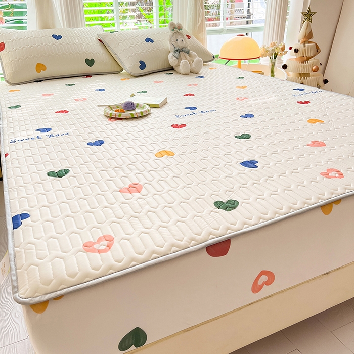 91家纺网 家纺一手货源 找家纺 518家纺 2026新款凉感冰丝裸睡乳胶凉席系列床笠款凉席席子 遇见