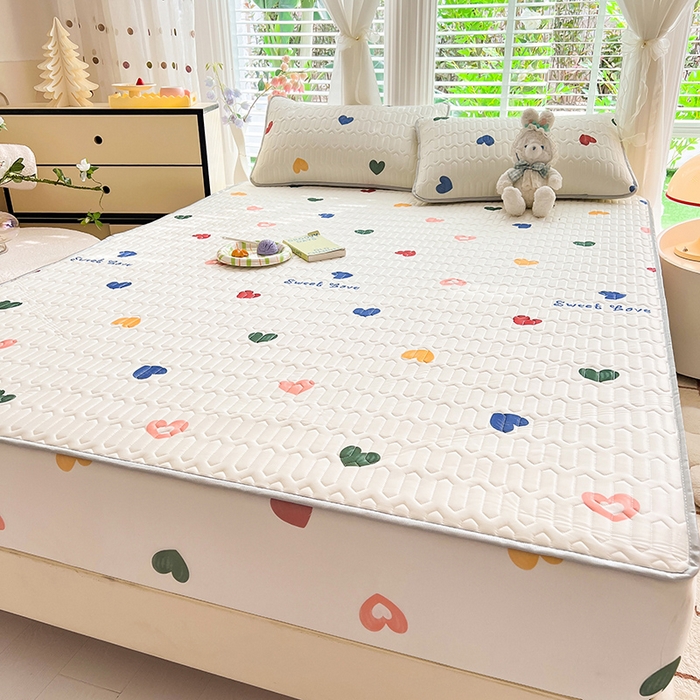 91家纺网 家纺一手货源 找家纺 518家纺 2026新款凉感冰丝裸睡乳胶凉席系列床笠款凉席席子 遇见