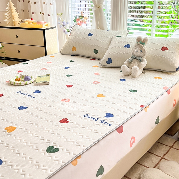 91家纺网 家纺一手货源 找家纺 518家纺 2026新款凉感冰丝裸睡乳胶凉席系列床笠款凉席席子 遇见