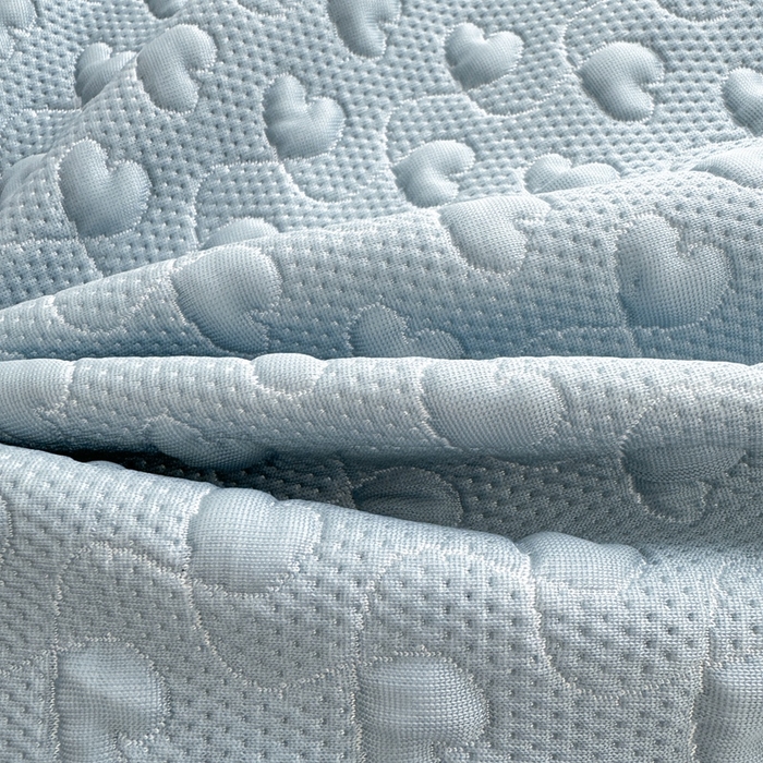 91家纺网 家纺一手货源 找家纺 怡源梦 2026新款A类高分子冰豆豆凉席床裙床笠二合一-心动 心动-兰色