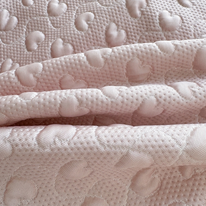 91家纺网 家纺一手货源 找家纺 怡源梦 2026新款A类高分子冰豆豆凉席床裙床笠二合一-心动 心动-粉色