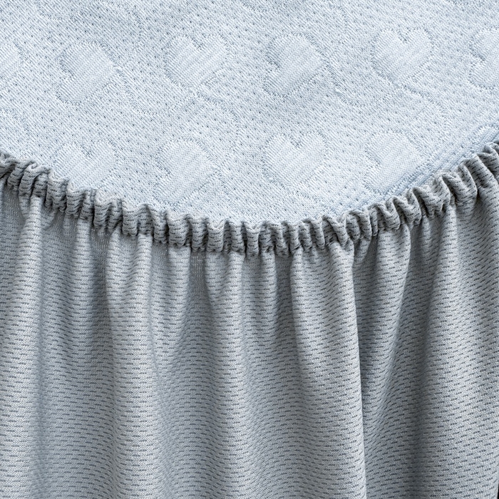 91家纺网 家纺一手货源 找家纺 怡源梦 2026新款A类高分子冰豆豆凉席床裙床笠二合一-心动 心动-兰色