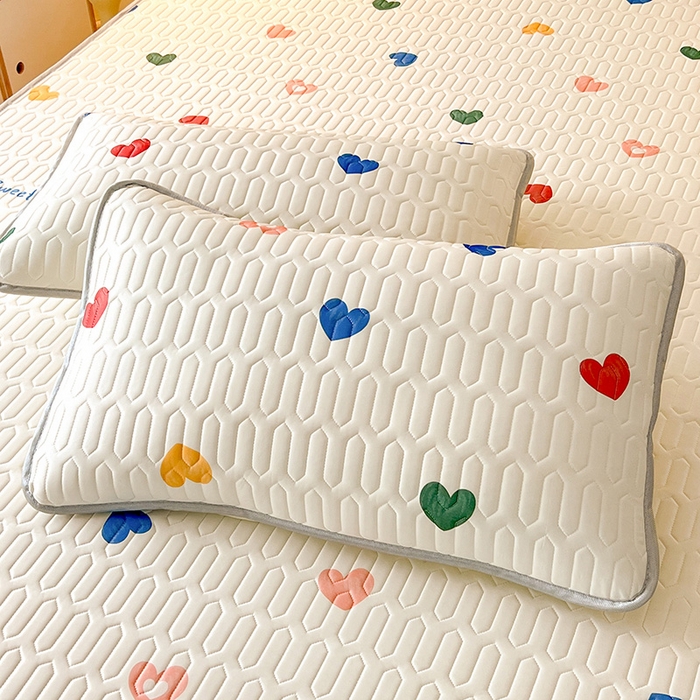 91家纺网 家纺一手货源 找家纺 （总）518家纺 2026新款凉感冰丝裸睡乳胶凉席系列单枕套 枕套单件