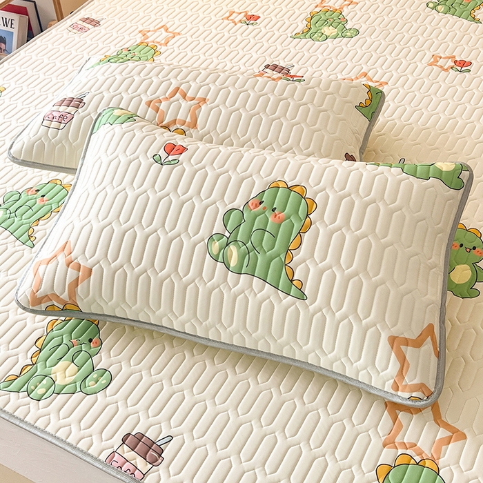 91家纺网 家纺一手货源 找家纺 （总）518家纺 2026新款凉感冰丝裸睡乳胶凉席系列单枕套 枕套单件