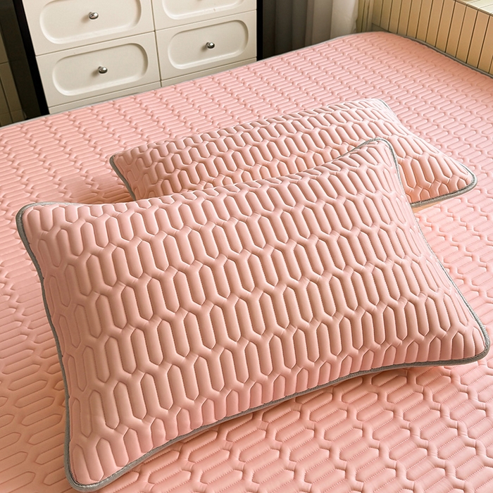 91家纺网 家纺一手货源 找家纺 （总）518家纺 2026新款凉感冰丝裸睡乳胶凉席系列单枕套 枕套单件