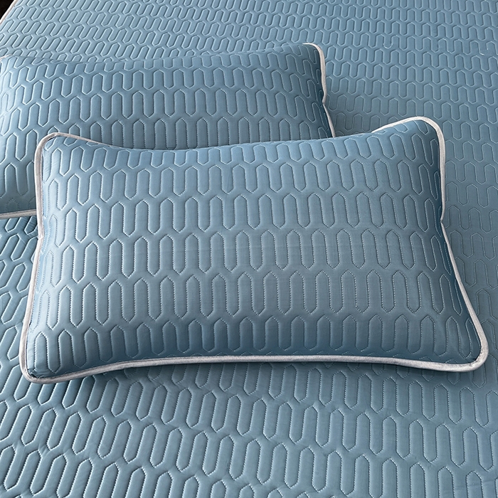 91家纺网 家纺一手货源 找家纺 （总）518家纺 2026新款凉感冰丝裸睡乳胶凉席系列单枕套 枕套单件