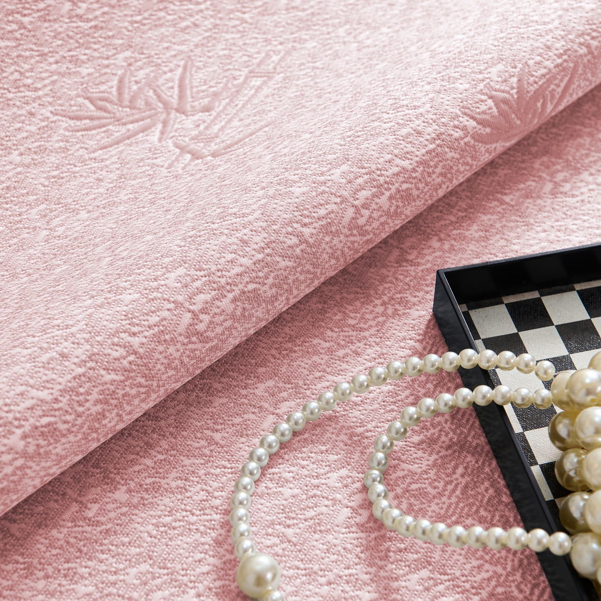 91家纺网 家纺一手货源 找家纺 （总）尚品凤凰 2026新款凉感提花豆豆平铺款-竹影