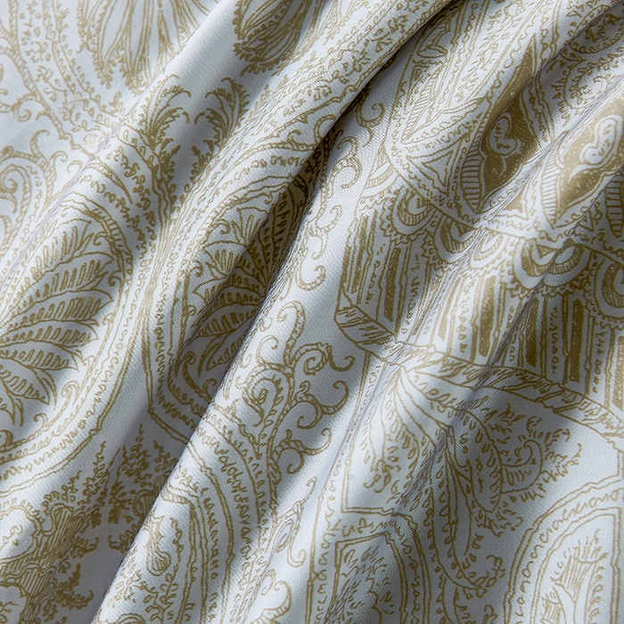 91家纺网 家纺一手货源 找家纺 久典家居 2026新款20%桑蚕丝+80%聚酯纤维宽边印花夏被四件套 巴赫