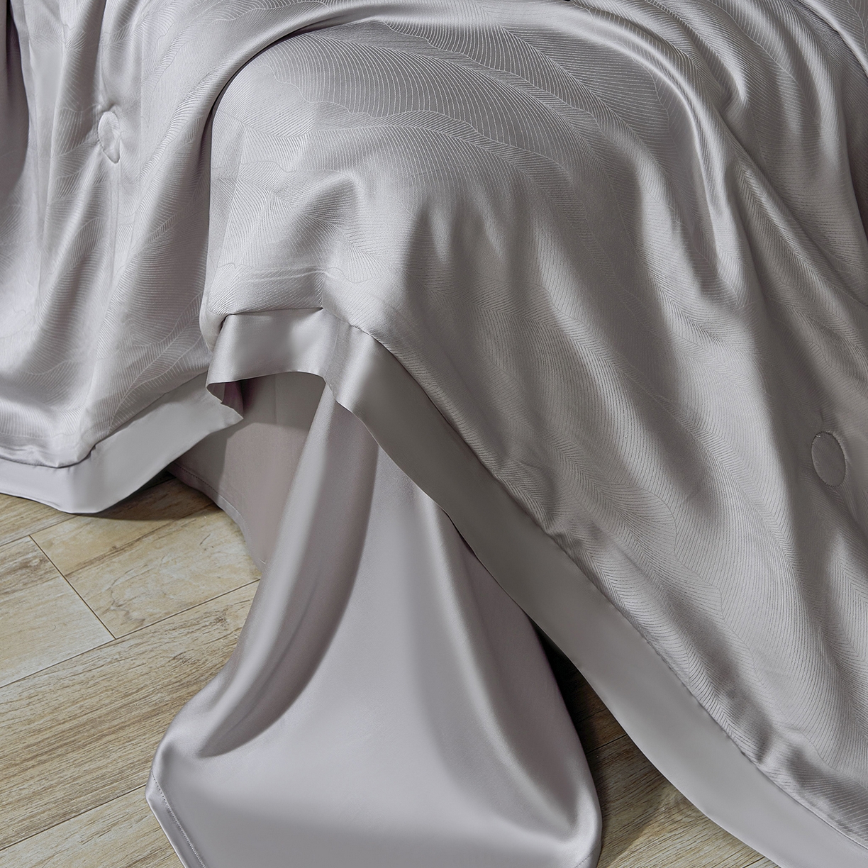 91家纺网 家纺一手货源 找家纺 久典家居 2026新款20%桑蚕丝+80%聚酯纤维提花夏被四件套-锦时系列 锦时-冬