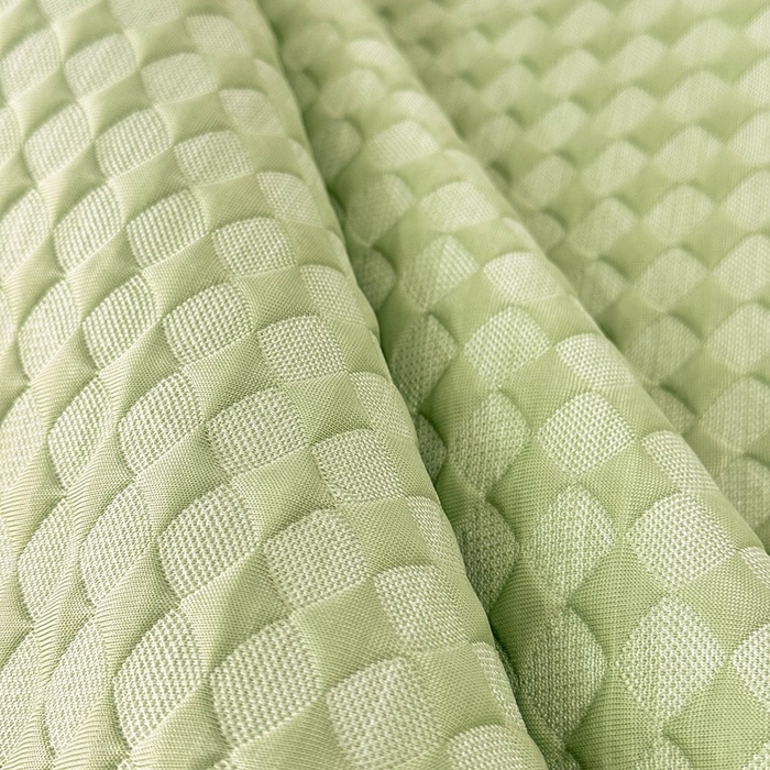91家纺网 家纺一手货源 找家纺 518家纺 2026春夏新款550克PE中分子豆豆凉席单枕套【提供买家秀】 菱格-绿