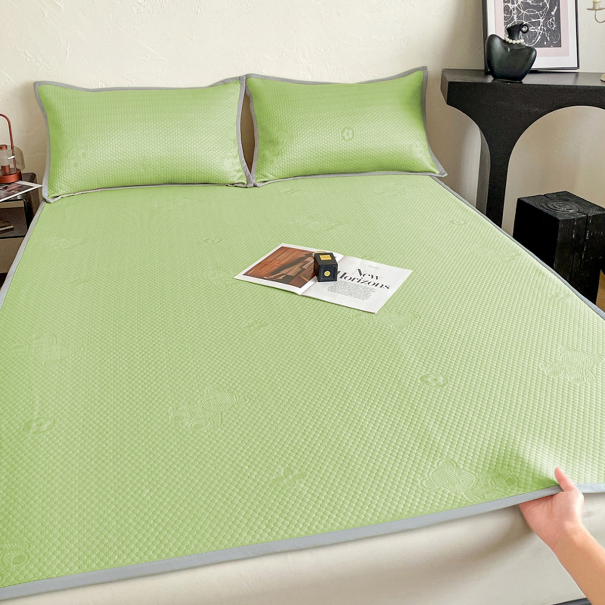 维娜斯 2026新款印花冰豆豆凉席单人宿舍冰豆豆席子 四叶熊绿