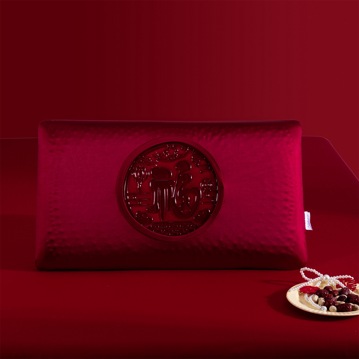 土多多枕芯 2026新款直播爆款凝胶记忆棉枕头大红婚庆枕芯结婚婚礼恒温记忆棉 婚庆凝胶记忆枕-福 40x70cm/只