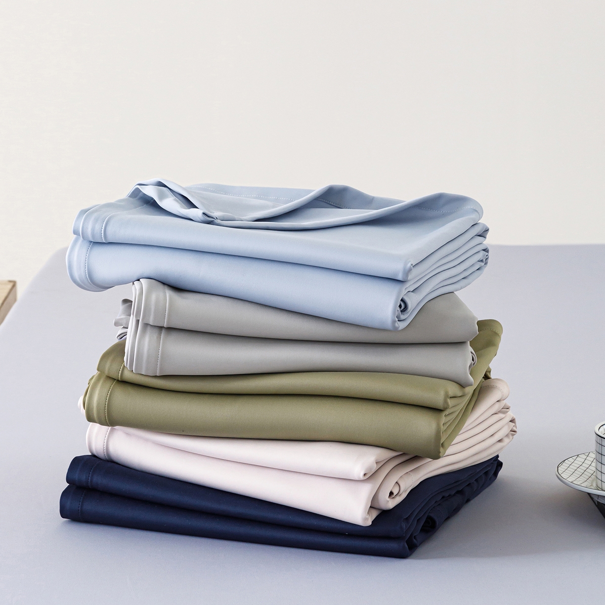 91家纺网 家纺一手货源 找家纺 悦然毛巾被 2024新款7A抗菌浴巾70*140cm 7A抗菌 凤凰绿