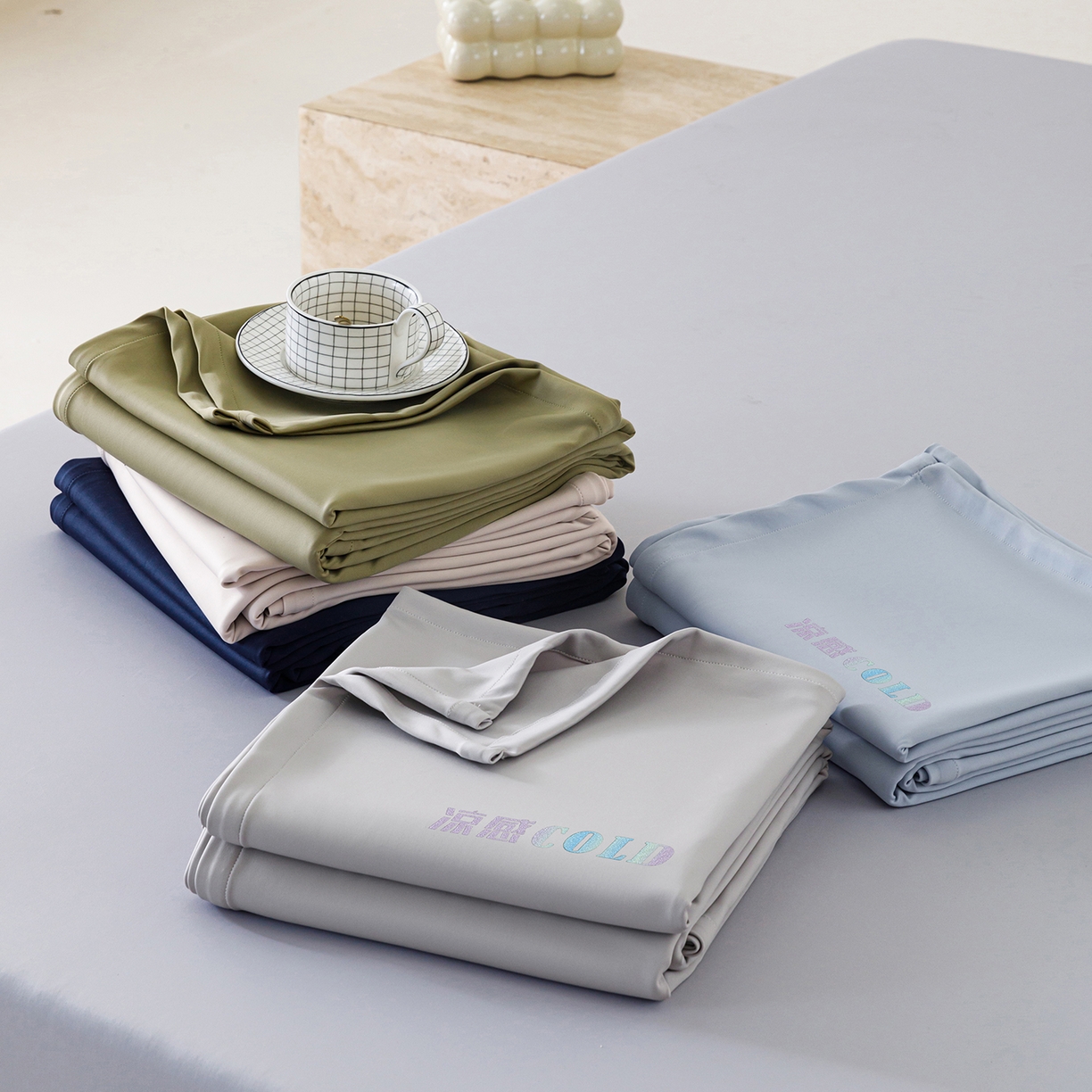 91家纺网 家纺一手货源 找家纺 （总）悦然毛巾被 2026新款锦氨冷感毯300克加厚盖毯床笠夏被空调凉感夏凉被空调被