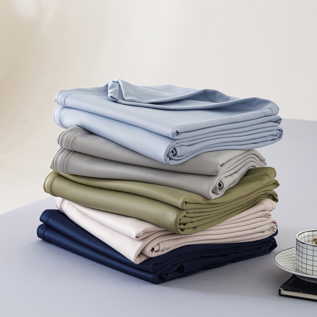 91家纺网 家纺一手货源 找家纺 悦然毛巾被 2026新款锦氨冷感毯300克加厚盖毯床笠夏被空调凉感夏凉被空调被 组合图仅做展示不可下单