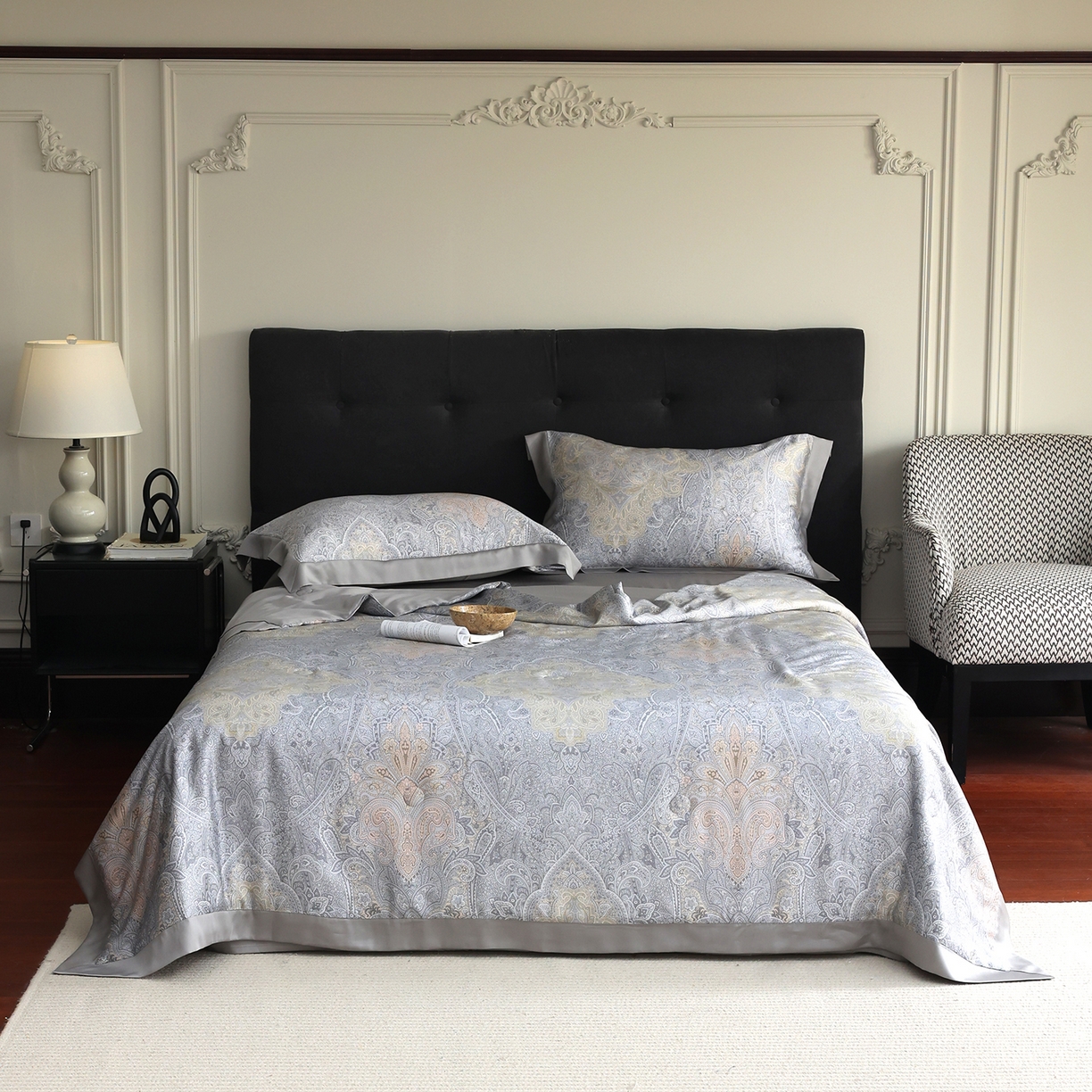 91家纺网 家纺一手货源 找家纺 （总）久典家居 2026新款20%桑蚕丝+80%聚酯纤维宽边夏被四件套