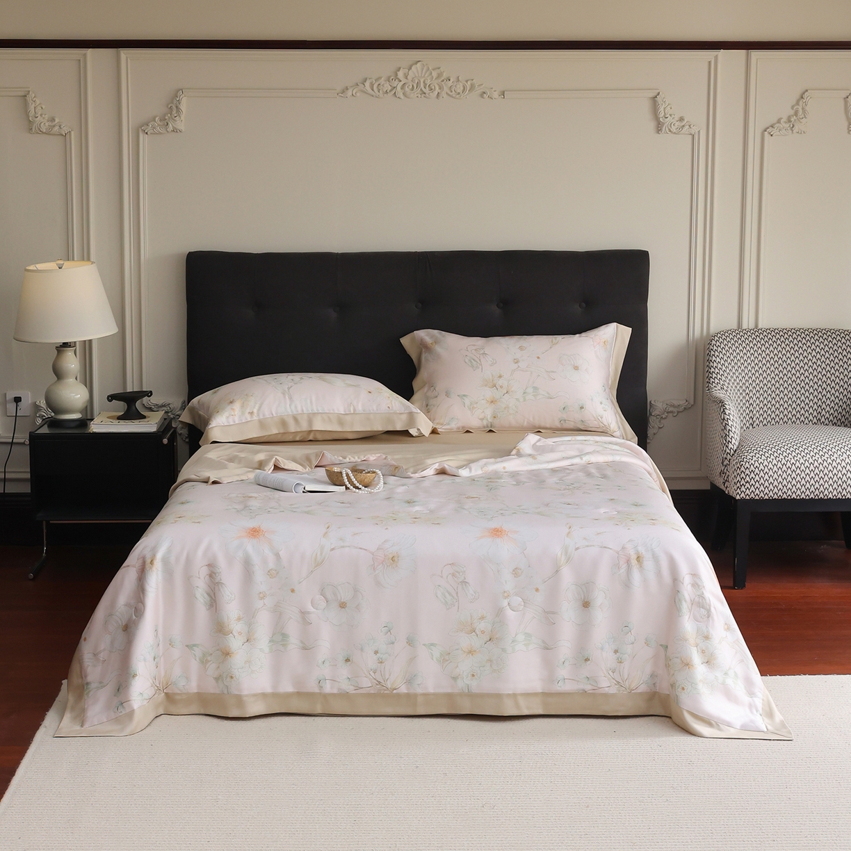 91家纺网 家纺一手货源 找家纺 （总）久典家居 2026新款20%桑蚕丝+80%聚酯纤维宽边夏被四件套