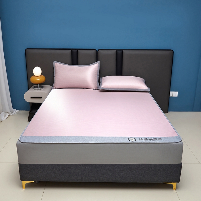 91家纺网 家纺一手货源 找家纺 可恩欣 2026新款冰感凉风席 床笠-冰感乐粉